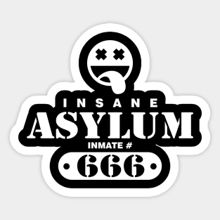 Insane Asylum Inmate 666 Sticker